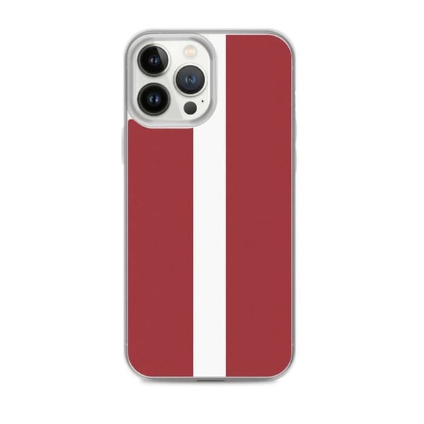 Telefonfodral - PIXELFORMA - iPhone 13 Pro Max - Lettlands flagga - Mjuk - Transparent TPU