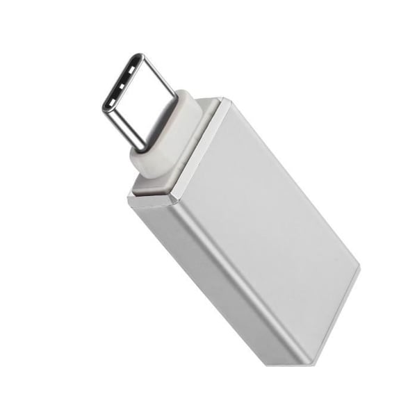 OTG USB-adapter - Hona till USB-C - Silver - Dataöverföring - Kompakt OTG USB-adapter - Hona till USB-C - Silver - Dataöverföring - Kompakt