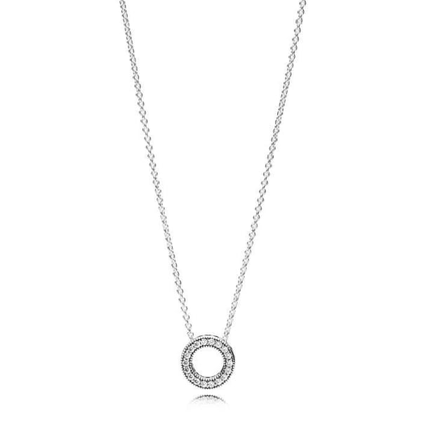 Hängsmycke - Pandora - 397436CZ-45 - 925 Silver - Längd 45 cm - Färg Grå