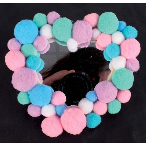 MégaCréa DIY - Pastellpomponer 1 till 2,2 cm Assortiment 120 stycken