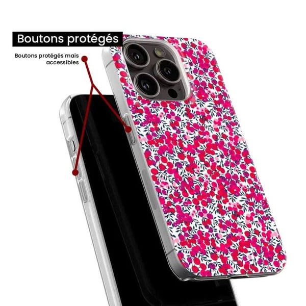 1001Coques - Silikonfodral kompatibelt med Samsung Galaxy Note 20 Ultra - Liberty Wiltshire röd mönster - Originaldesign tryckt e
