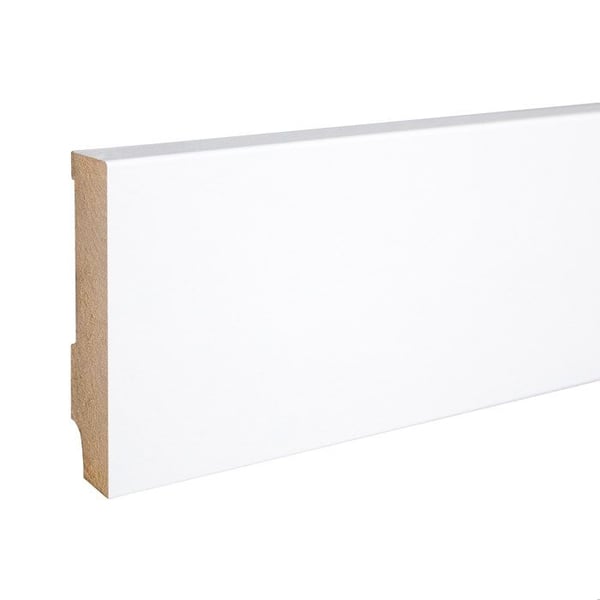 PROVISTON MDF-sockel 16 x 80 x 2500 mm Vit att limma, skruva &amp; spikbelagd MDF-kärna 25 meter | 10 stycken