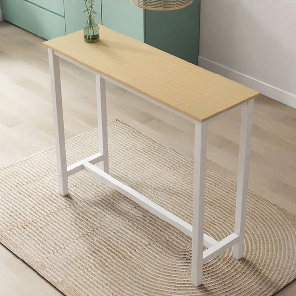 DESIGN AMEUBLEMENT - Modern bartallrik - Matt laminat - Vit/Sonoma - 2 platser - 120x100x40 cm