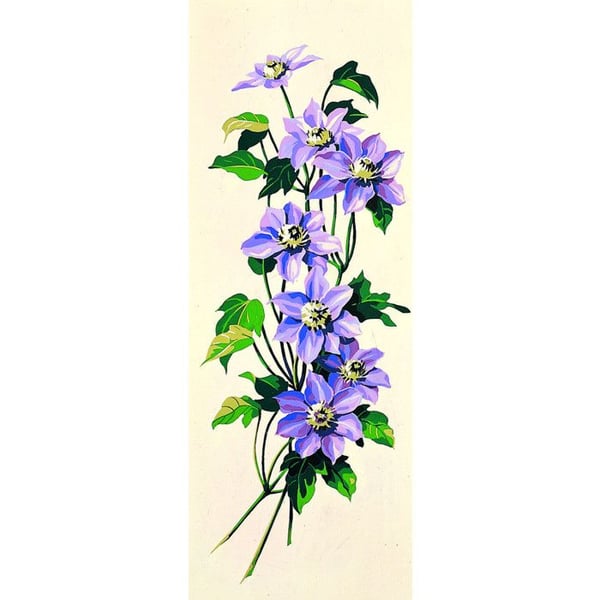 Antik canvas Clematis 25x60cm
