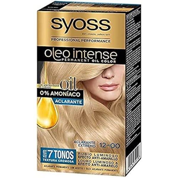 Syoss - Oleo Intense Permanent färgning utan ammoniak - Tone 12 extrem ljusning