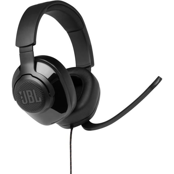 JBL Quantum 200 - Trådbundet gaming headset med over-ear design og flip-up mikrofon - Svart