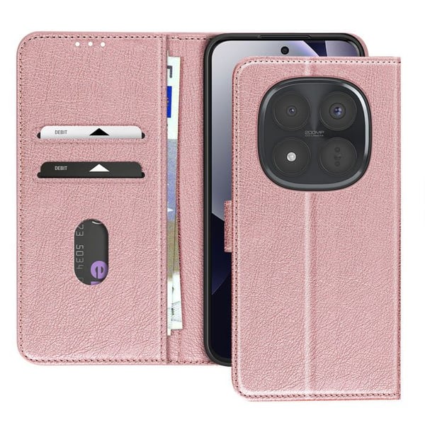 Xiaomi Redmi Note 15 Pro Plus 5G Chesterfield Plånboksfodral Ställfunktion Rosa