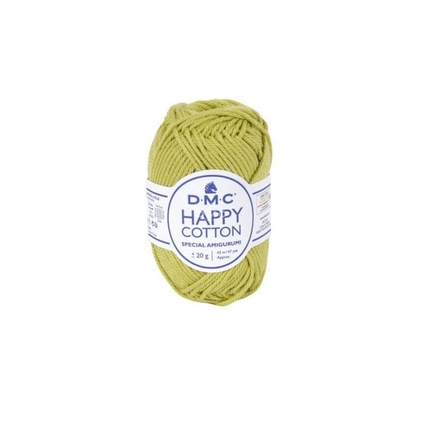 DMC - Natura Happy Cotton 3mm 20g Amigurumi och Virkning Col. 752 gul grön