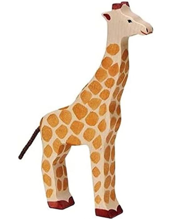 Figur - HOLZTIGER - 80154 - Giraff - Målat trä - European tillverkning - 17x2,8x10,5cm