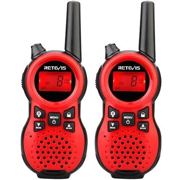 Retevis RT638 Walkie Talkie Barn, Talky 16 Kanaler Lång Räckvidd LCD Ficklampa, Present Leksak för Utomhus Äventyr Camping