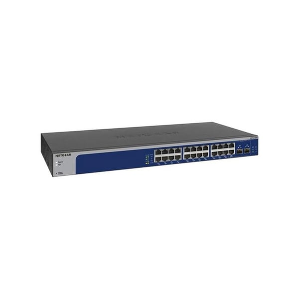 10G-switch - NETGEAR - XS724EM - 24 RJ-45-portar - 2 SFP+ platser - 480 Gbit/s