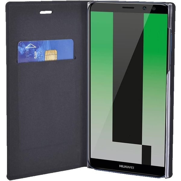 Foliofodral - Huawei - Mate 10 Lite - Svart - Stel - Syntet