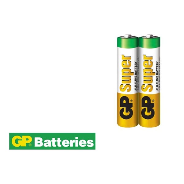 GP-paket med 2 Alkaline Super LR03/AAA-batterier