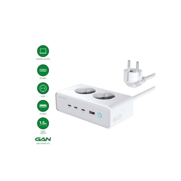 Laddare Adapter - 4smarts - GaN 65W - AC-uttag