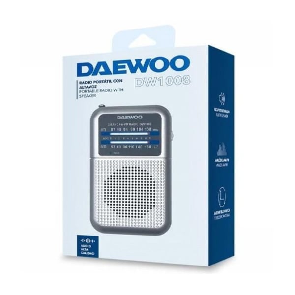Bärbar Radio Daewoo DW1008 - Silver