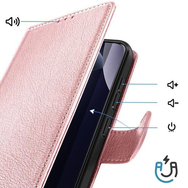 Xiaomi Redmi Note 15 Pro Plus 5G Chesterfield Plånboksfodral Ställfunktion Rosa