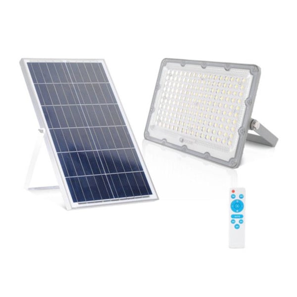 Utomhus LED-strålkastare - SILVER ELECTRONICS - 50W - Solpanel - Fjärrkontroll - IP65