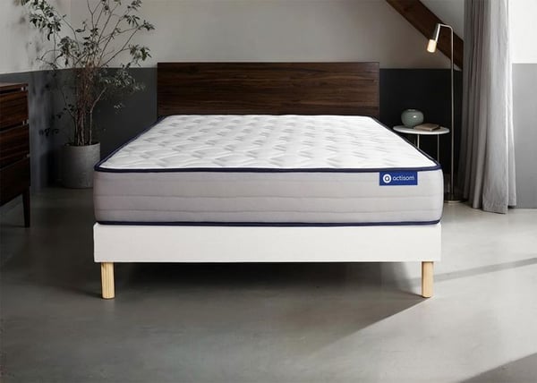 Madrass- och boxspringset 180x220 cm - Actiflex Form - Vitt boxspringkit
