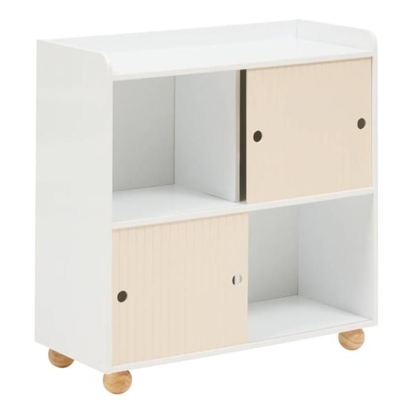 Förvaringsmöbel 2 dörrar 1 hylla "Bouli" beige Atmosphera for Kids
