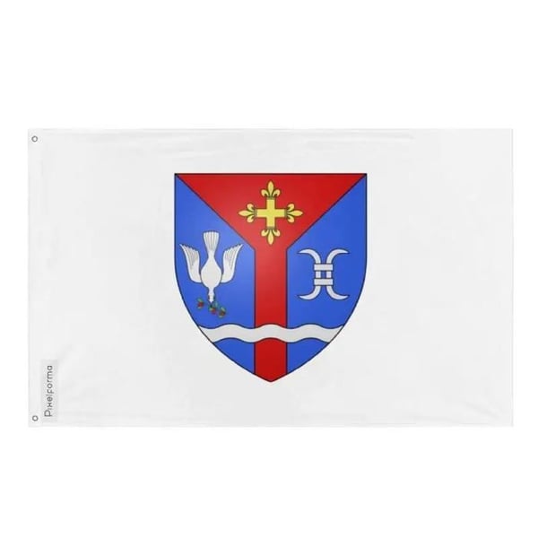 Flagga Saint-Raymond – 96 x 144 cm – Hållbar Polyester – 2 Metallöglor – Inomhus / Utomhus – Pixelforma