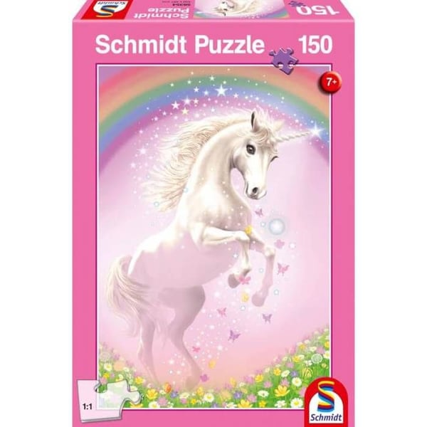 Pussel 150 bitar: Rosa enhörning