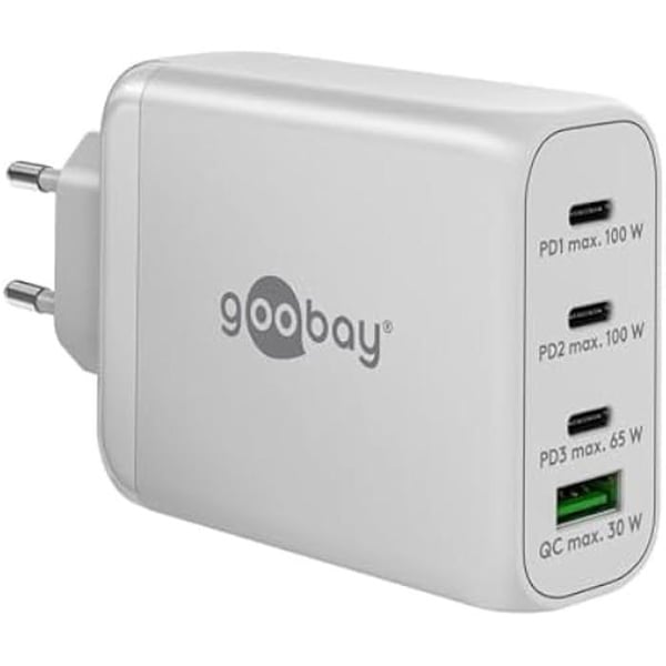 USB-C-laddare - GOOBAY - Multiport 100 W - Ultra Snabb - GaN-teknologi