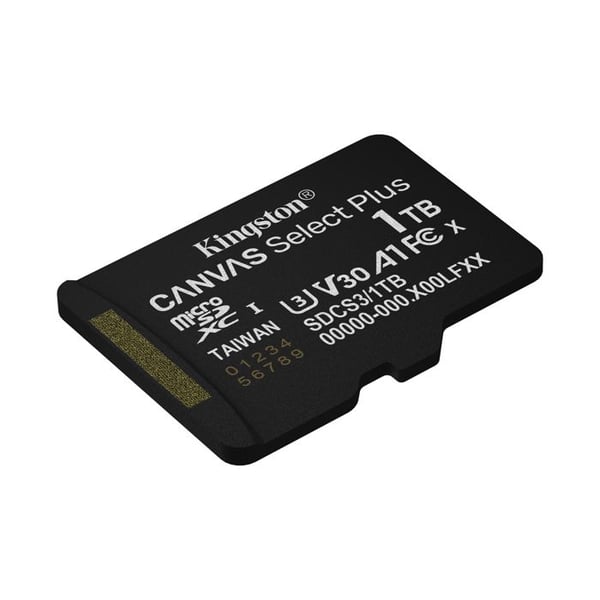 MicroSDXC-kort - KINGSTON - Canvas Select Plus - 1 To - Svart - microSDXC-gränssnitt