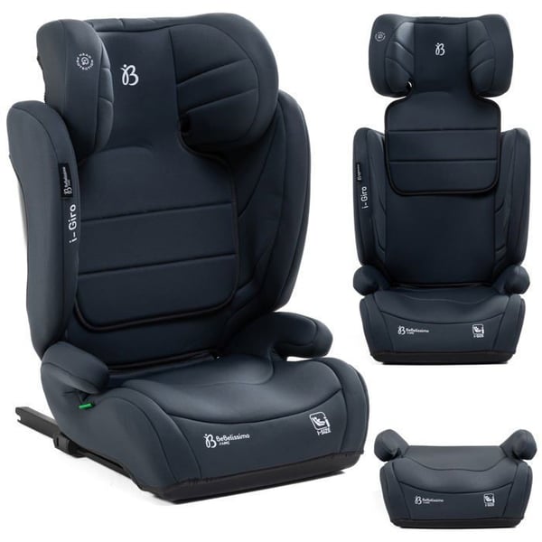 BEBELISSIMO - Isofix bilbarnstol - I-size booster - 100 -150cm - i- Giro - mörkgrå BEBELISSIMO - Isofix bilbarnstol - I-size booster - 100 -150cm - i- Giro - mörkgrå