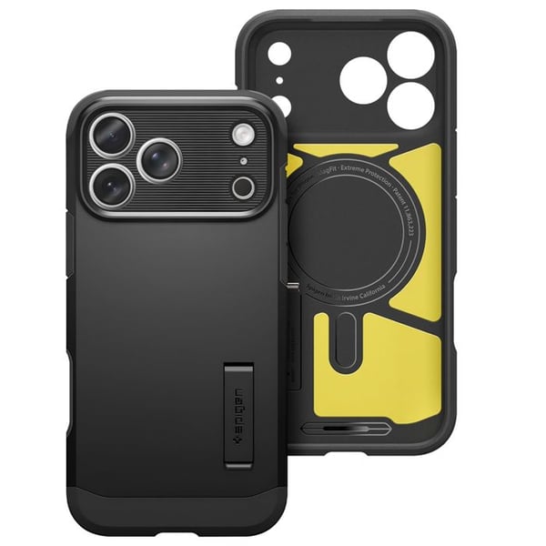 Tuff armor fodral för iPhone 17 Pro Serie T MagFit med integrerad ställning Spigen SGP svart