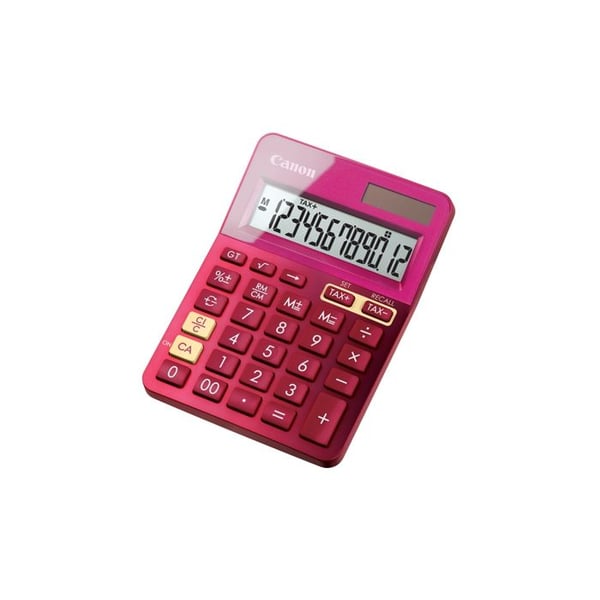 CANON LS-123K skrivbordsräknare - 12 siffror - Solpanel, batteri - Metallisk rosa