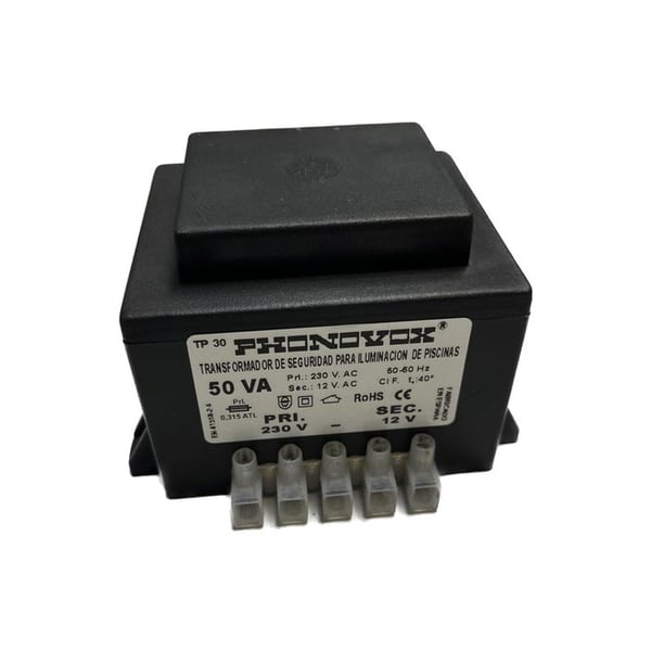 Pooltransformator 50va 230/12v 50-60hz Ip-00 Block Tp31050 Phonovox - Phonovox