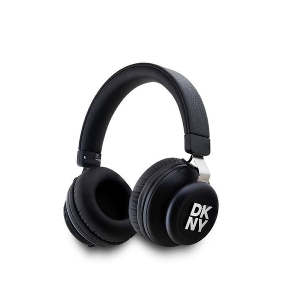 Hörlurar - DKNY - Trådlösa - Bluetooth 5.3 - Leather Stack Logo Edition - Svart