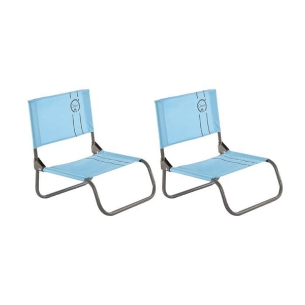2 kpl O'Beach -rantaistuimia, joissa on selkänoja, 1 taitto - Mitat: 40 x 50 x 45 cm 2 kpl O'Beach -rantaistuimia, joissa on selkänoja, 1 taitto - Mitat: 40 x 50 x 45 cm