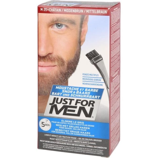 Hårfärgsgel - JUST FOR MEN - Mörkbrun - 1 st - För Män - Hög Kvalitet