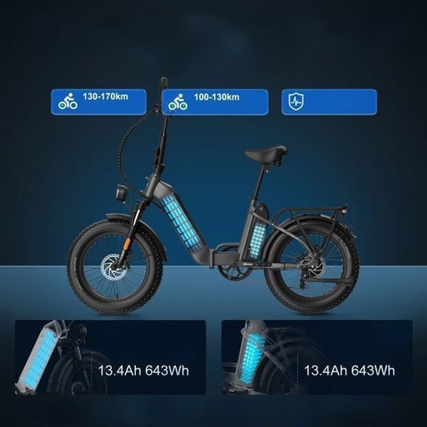 Fafrees FF20 Polar 500W 48V 26.8AH 45/KM 170HK grøn elektrisk sammenklappelig bil