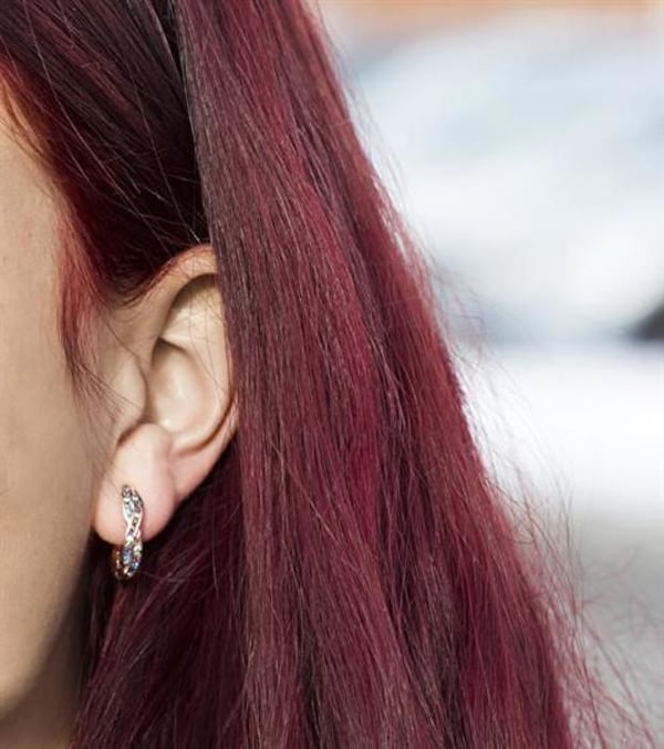 Örhängen - BENETO - AGUC2252-ROSA - Roséguldpläterad - Kubisk zirkon - Tidlös design