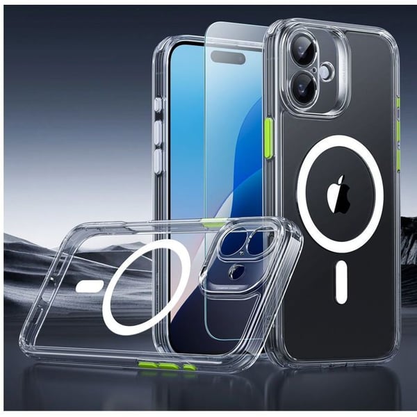 Set av fodral ESR Classic Pro (HaloLock), kompatibel med iPhone 16 Plus, transparent