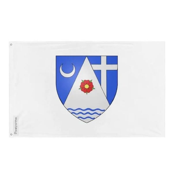 Rosemère Flagga – 120 x 180 cm – Hållbar Polyester – 2 Metallöljett – Inomhus / Utomhus – Pixelforma