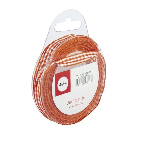 Rayher - Rutig band Orange 9,5 mm 10 m