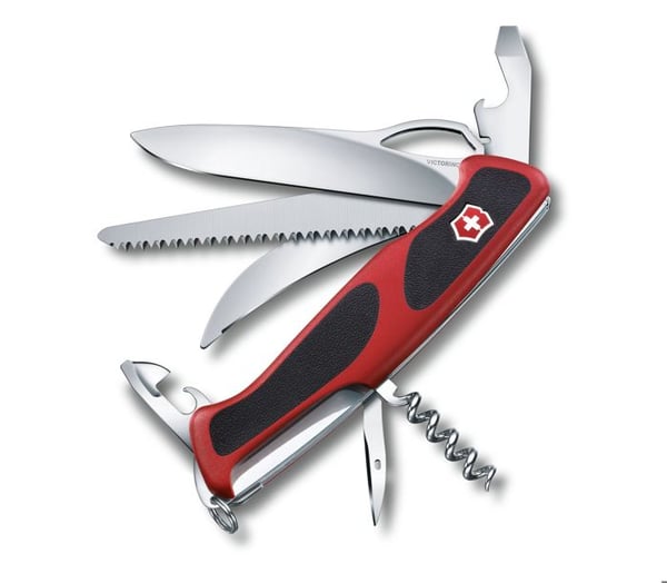 Victorinox RangerGrip 57 Hunter lommekniv - Rød/Sort - Til Camping