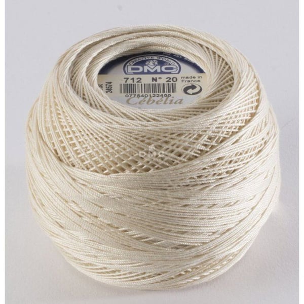 DMC - Virkgarn Cébélia Gross. 20 - Col. 712 Mörk Ecru