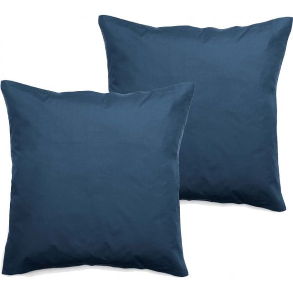 Set med 2 påslakan av ren kammad percale bomull med långfiber 80 trådar/cm² Vent du sud - Marin - Set med 2 påslakan 65 x