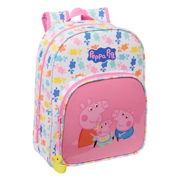 Skolryggsäck barn - safta - Anpassningsbar till vagn - 26x11x34 cm - Flerfärgad - Hållbar polyester