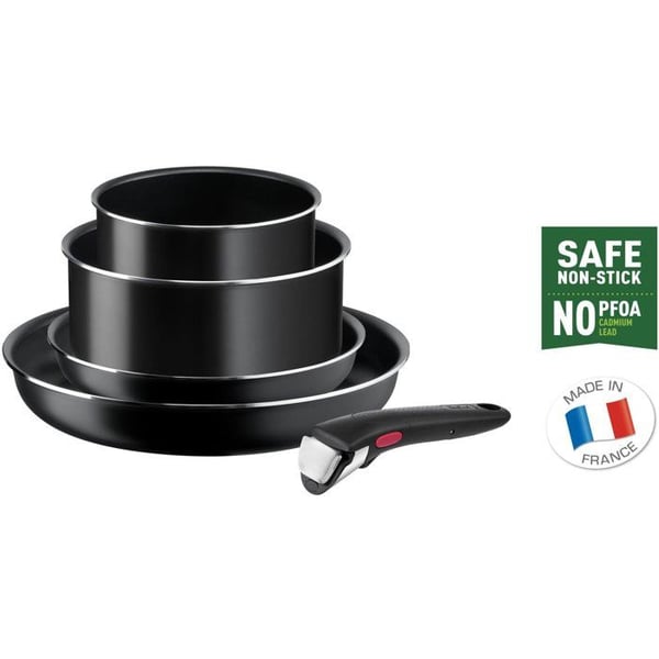 Køkkenredskaber - TEFAL - Ingenio Easy Cook N Clean - 5 dele - Aluminium - Non-stick