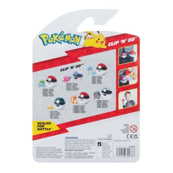 Pokemon - Clip N Go Squirtle med Pokeball