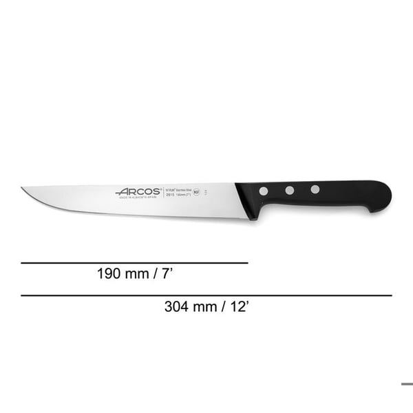 Skärkniv - ARCOS - Universal 281504 - Blad 19 cm - NITRUM-stål - Handtag POM (-40° till 150°)