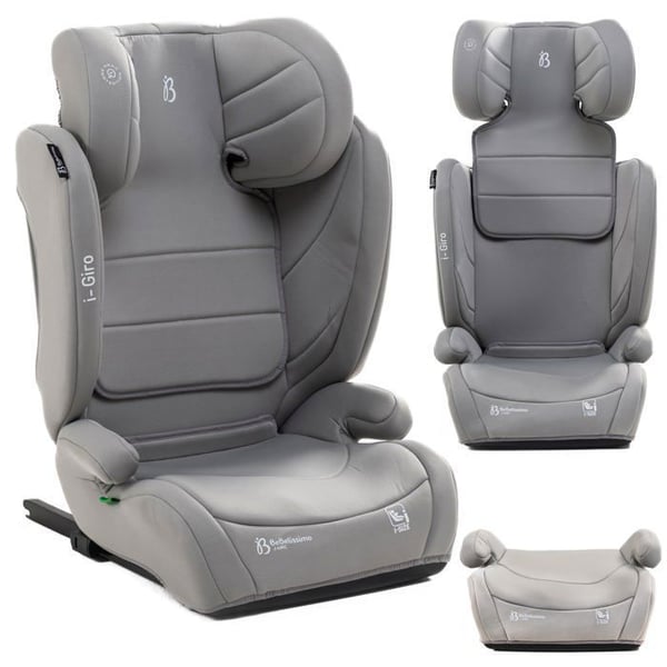 BEBELISSIMO - Isofix bilbarnstol - I-size booster - 100 -150cm - i- Giro - ljusgrå