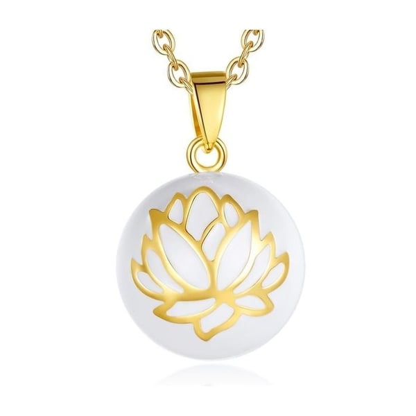 Guld Lotus Flower Graviditet Bola halsband