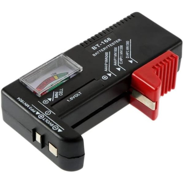 Universelle AA-AAA-C-D batterier - 9V - 1.5V Farveindikator til BT-168 Volt Tester - Sort32