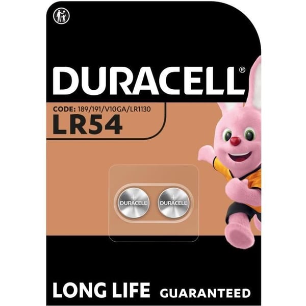 Duracell Special LR54 1,5V alkaliska batterier, 2-pack (189 / 191 / V10GA / LR1130)